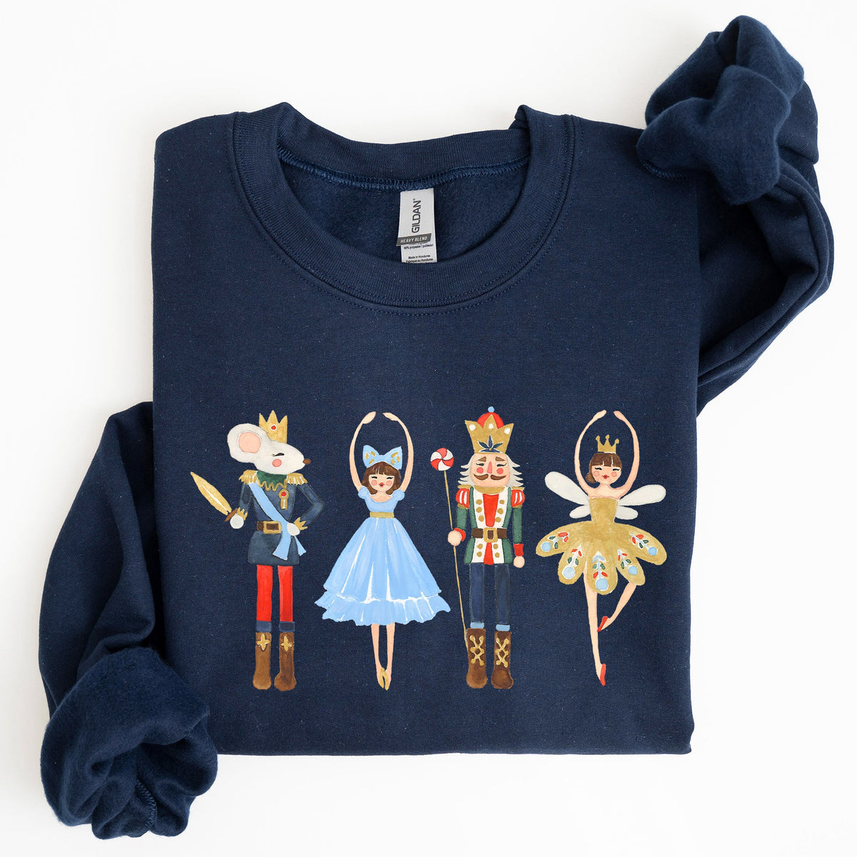 Nutcracker Christmas Sugar Plum Fairy Noel Santa Winter Ballerina Xmas Ballet Sweatshirt