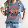 Nuts About Christmas Nutcrackers Retro Checkered Pattern Holiday Vibe Comfort Colors Tee