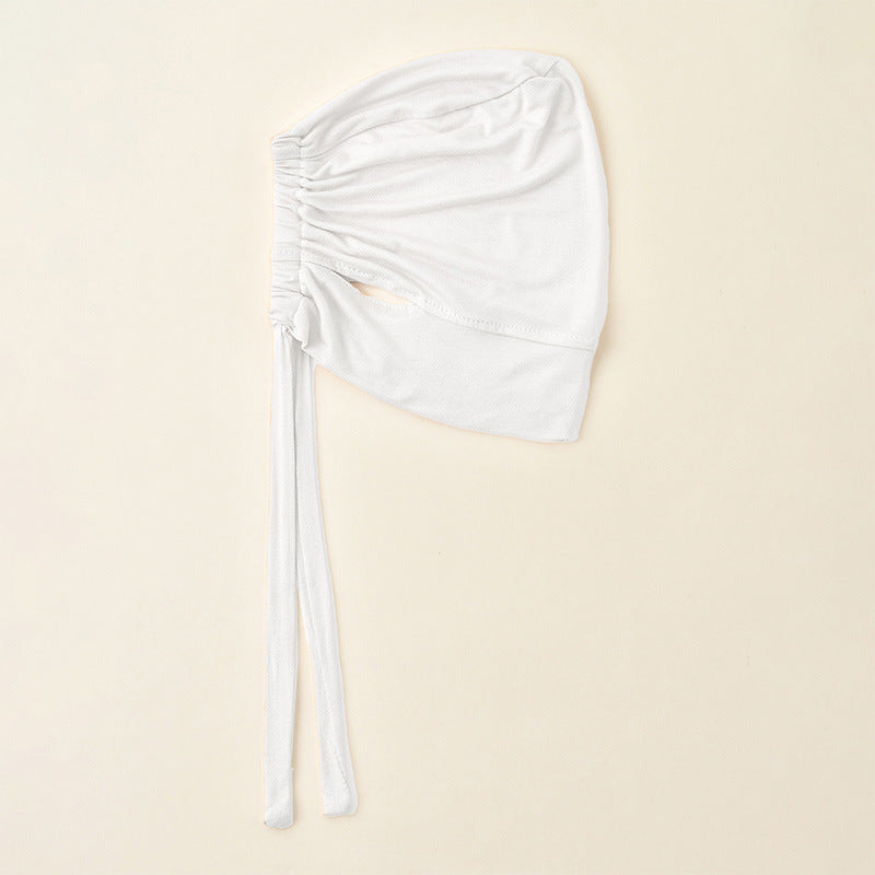 Mercerized Cotton Tie-Back Under Cap with Ear Openings(MH204)
