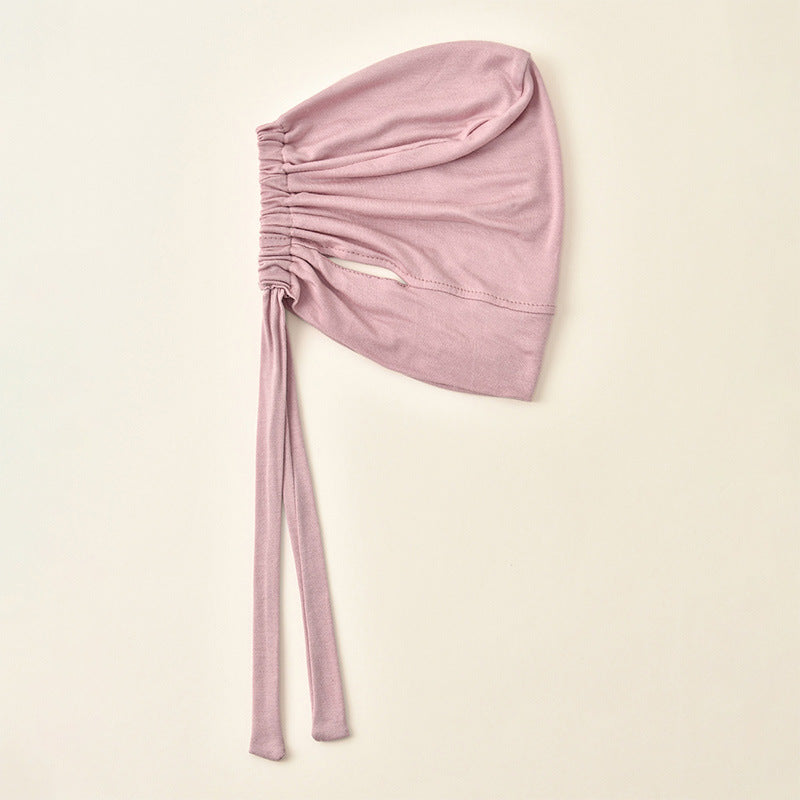 Mercerized Cotton Tie-Back Under Cap with Ear Openings(MH204)