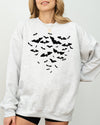 Flying Bats Halloween Spooky Witch Meme Costume Cozy Warm Soft Graphic Sweatshirt