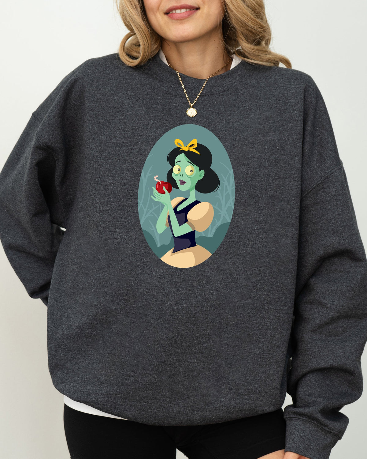 Snow White Spooky Princess Skeleton Witch Aesthetic Meme Halloween Costume Sweatshirt