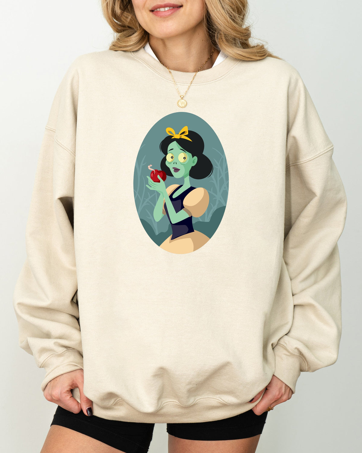Snow White Spooky Princess Skeleton Witch Aesthetic Meme Halloween Costume Sweatshirt