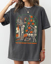 Tis The Season To Be Creepy Spooky Skeleton Witch Halloween Costume Comfort Colors Tee