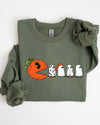 Pacman Pumpkin Spooky Skeleton Witch Meme Aesthetic Halloween Costume Sweatshirt