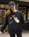 Basketball Ghost Spooky Skeleton Witch Meme Halloween Costume Graphic Sweatshirt