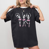 Dancing Skeleton Ladies Ghost Spooky Funny Witch Aesthetic Meme Halloween Costume Comfort Colors Tee