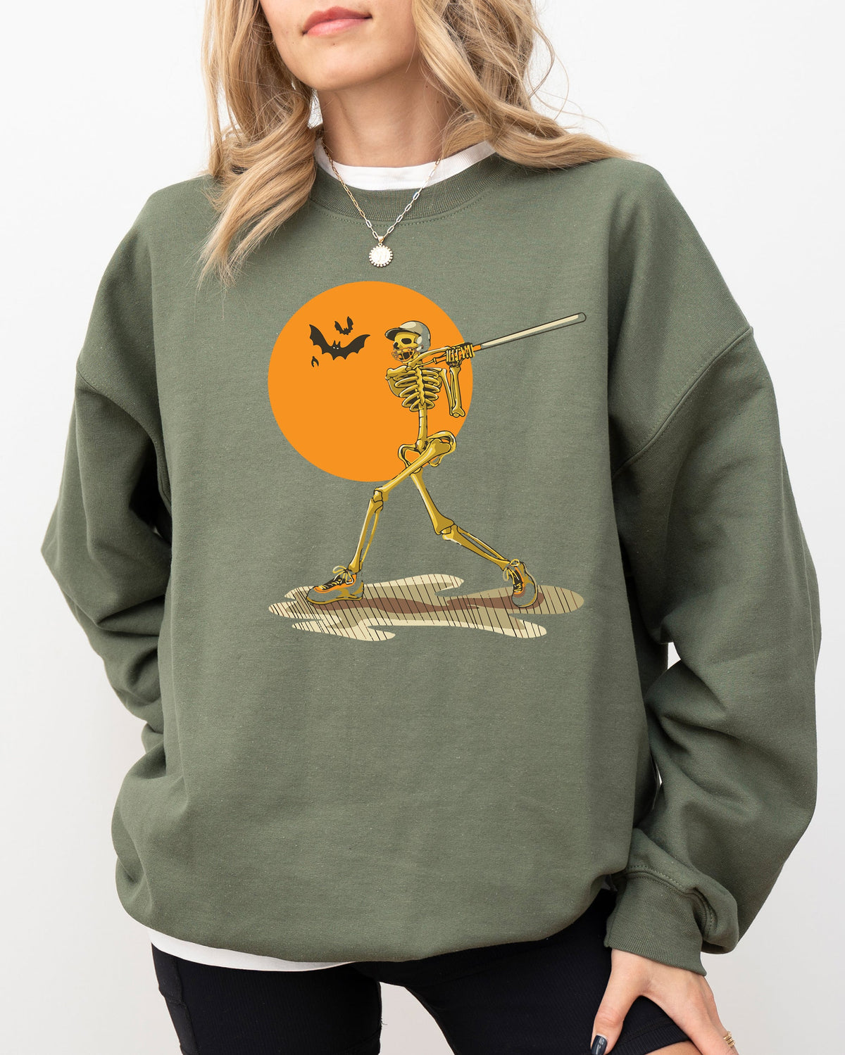 Graphic Golf Skeleton Spooky Witch Meme Halloween Costume Sorcery Edition Sweatshirt