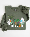 Plant Lover Ghost Skeleton Spooky Witch Meme Halloween Costume Limited Edition Sweatshirt