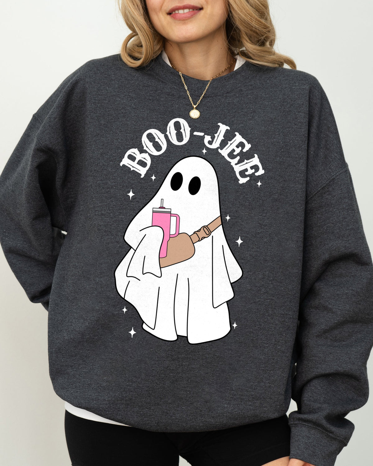 Boo-Jee Ghost Skeleton Spooky Funny Witch Aesthetic Meme Halloween Costume Sweatshirt