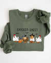 Chicken Sheet Ghost Skeleton Pumpkin Witch Halloween Meme Design Graphic Sweatshirt