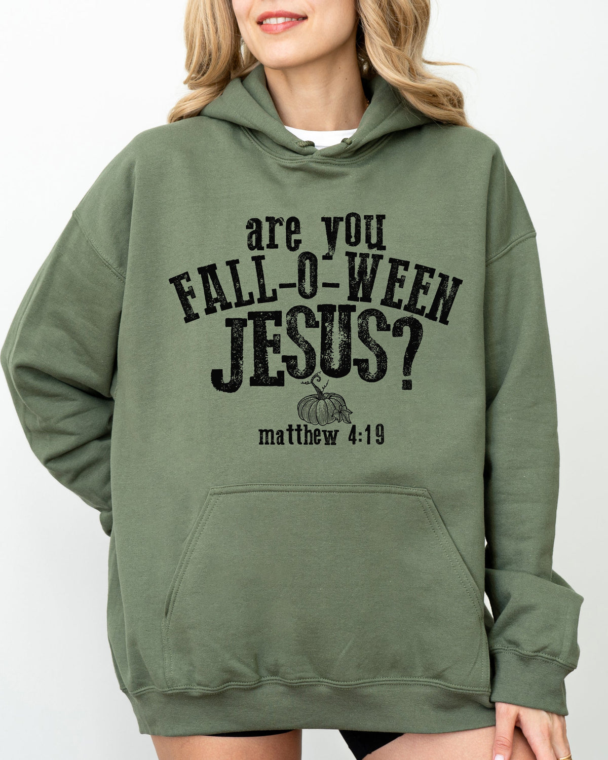 Are You Fall-O-Ween Jesus Skeleton Ghost Spooky Witch Meme Halloween Costume Hoodie