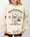 Salem Flying School Skeleton Funny Spooky Witch Aesthetic Meme Halloween Costume Sweatshirt