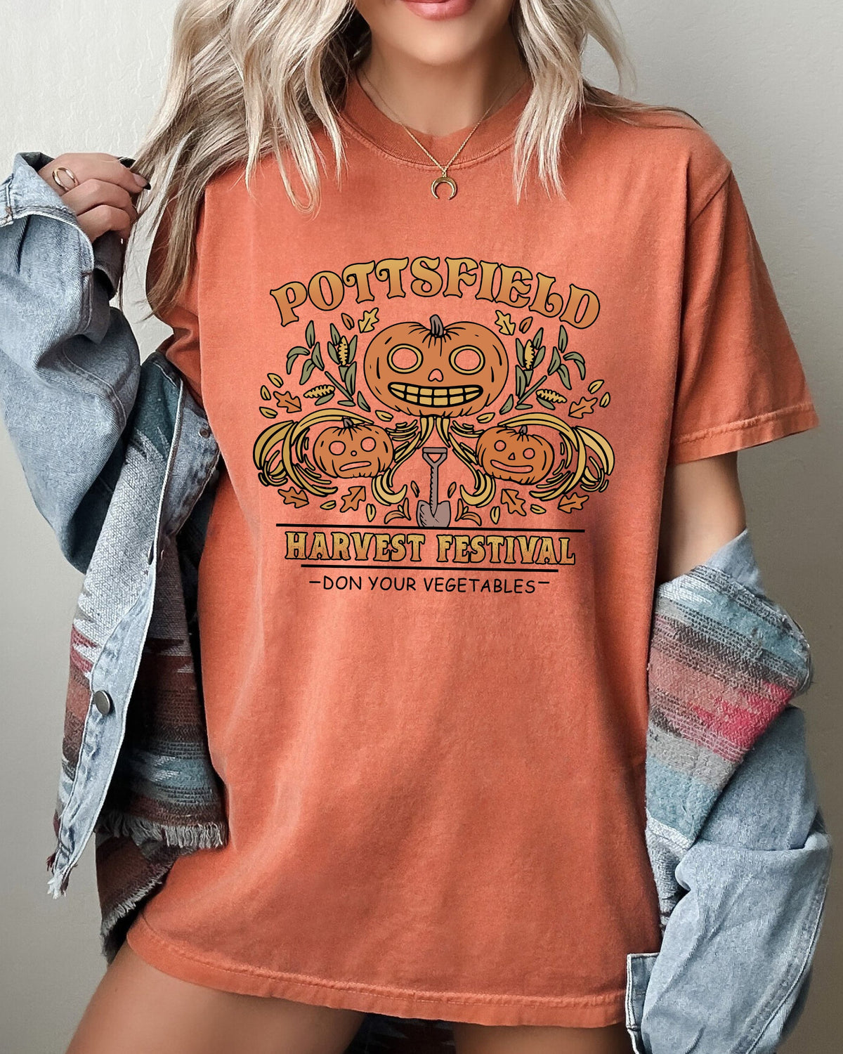 Harvest Festival Pottsfield Witch Spooky Halloween Limited Edition Comfort Colors Tee
