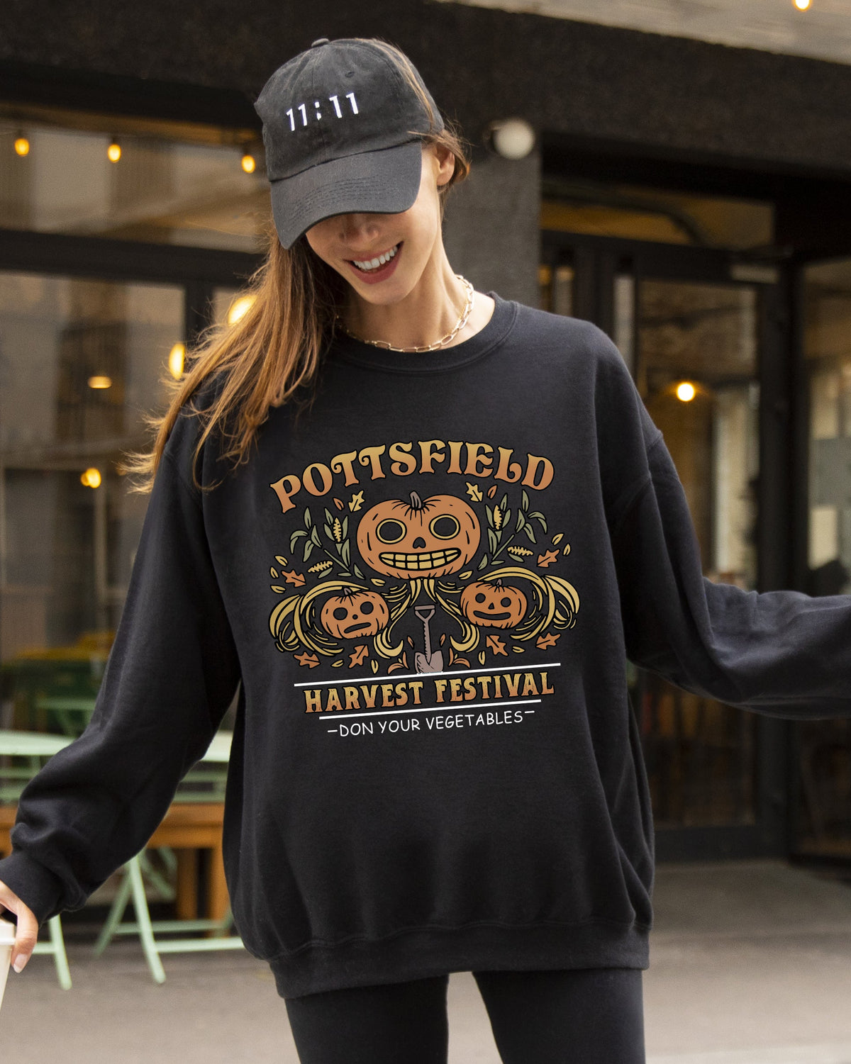 Harvest Festival Pottsfield Spooky Witch Halloween Costume Celebration Night Theme Sweatshirt