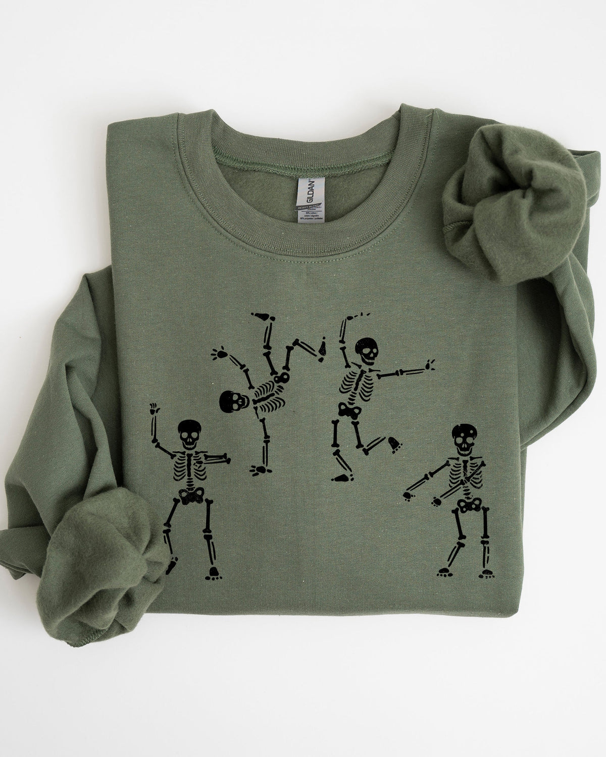Funny Dancing Skeletons Witch Skull Halloween Meme Costume Graphic Design Sweatshirt