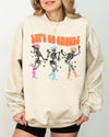 Let's Go Ghouls Ghost Western Skeleton Witch Skull Spooky Halloween Costume Sweatshirt
