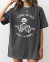 I Have No Idea Skeleton Ghost Witch Skull Meme Halloween Costume Comfort Colors Tee