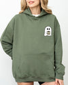 Ghost Coffee Lover Pocket Skeleton Witch Skull Meme Spooky Halloween Party Hoodie