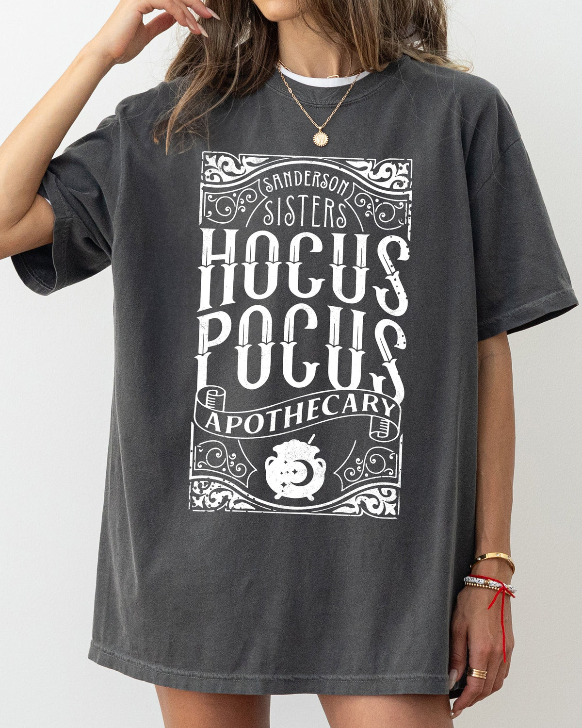 Hocus Pocus Apothecary Skeleton Witch Skull Meme Halloween Costume Comfort Colors Tee