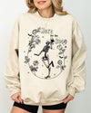 Here For The Boos Skeleton Ghost Witch Skull Spooky Aesthetic Meme Halloween Costume Sweatshirt