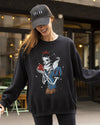 Snow White Skeleton Princess Witch Skull Spooky Aesthetic Meme Halloween Sweatshirt