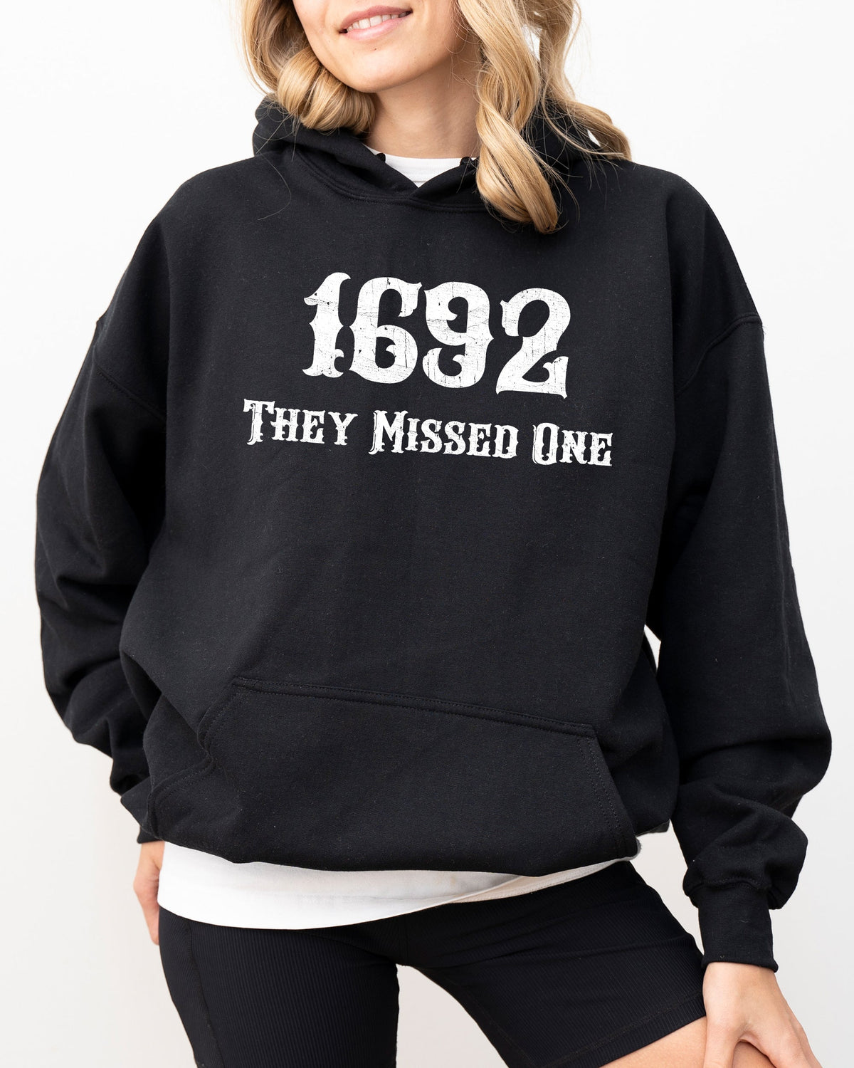 They Missed One, 1692 Skeleton Ghost Witch Skull Spooky Aesthetic Meme Halloween Costume Hoodie
