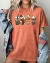 Halloween Coffee Spooky Skeleton Ghost Witch Skull Meme Costume Exclusive Comfort Colors Tee