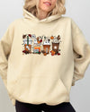Halloween Coffee Horror Movie Spooky Skeleton Ghost Witch Skull Meme Costume Hoodie