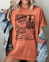 Salem Book Club Spooky Skeleton Ghost Witch Skull Aesthetic Meme Halloween Vibes Comfort Colors Tee