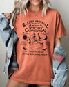 Salem Annual Witches Convention Spooky Skeleton Ghost Witch Skull Meme Halloween Costume Comfort Colors Tee