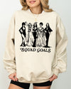 Squad Goals Skeleton Ghost Witch Skull Spooky Meme Halloween Costume Crew Sweatshirt