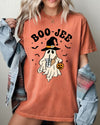Boo-Jee Halloween Cowboy Ghost Western Skeleton Witch Skull Graphic Comfort Colors Tee