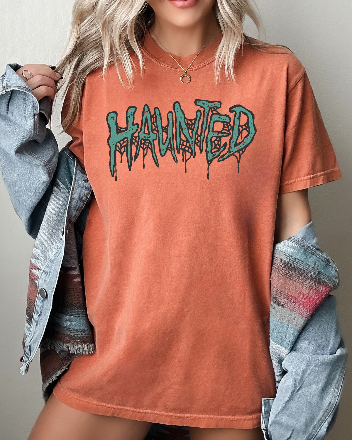 Haunted Skeleton Ghost Western Witch Skull Meme Halloween Aesthetic Costume Comfort Colors Tee