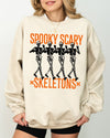Spooky Scary Skeleton Ghost Witch Halloween Costume Nighttime Party Graphic Sweatshirt