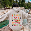 Fruity Delight Colorful Berries Illustrated Graphic Artwork Collection Edition Hoodie