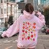 Sweet Strawberry Delight Juicy Fruit Berry Candy Swirl Dreamscape Hooded Sweatshirt