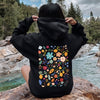 Floral Pattern Botanical Flower Wildflower Garden Print Artwork Vintage Inspired Collection Hoodie