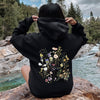 Delicate Pressed Wildflowers Botanical Illustration Art Print Handcrafted Ethereal Garden Scene Hoodie