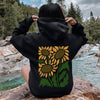 Boho Sunflowers Retro Floral Vintage Bohemian Garden Sunset Graphic Pattern Hoodie