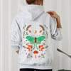 Mystical Moth And Moon, Enchanted Floral Night Sky Art Print Collection Edition Hoodie