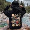 Dried Wildflower Meadow Nature Floral Pressed Leaves Botanical Garden Scene Hoodie