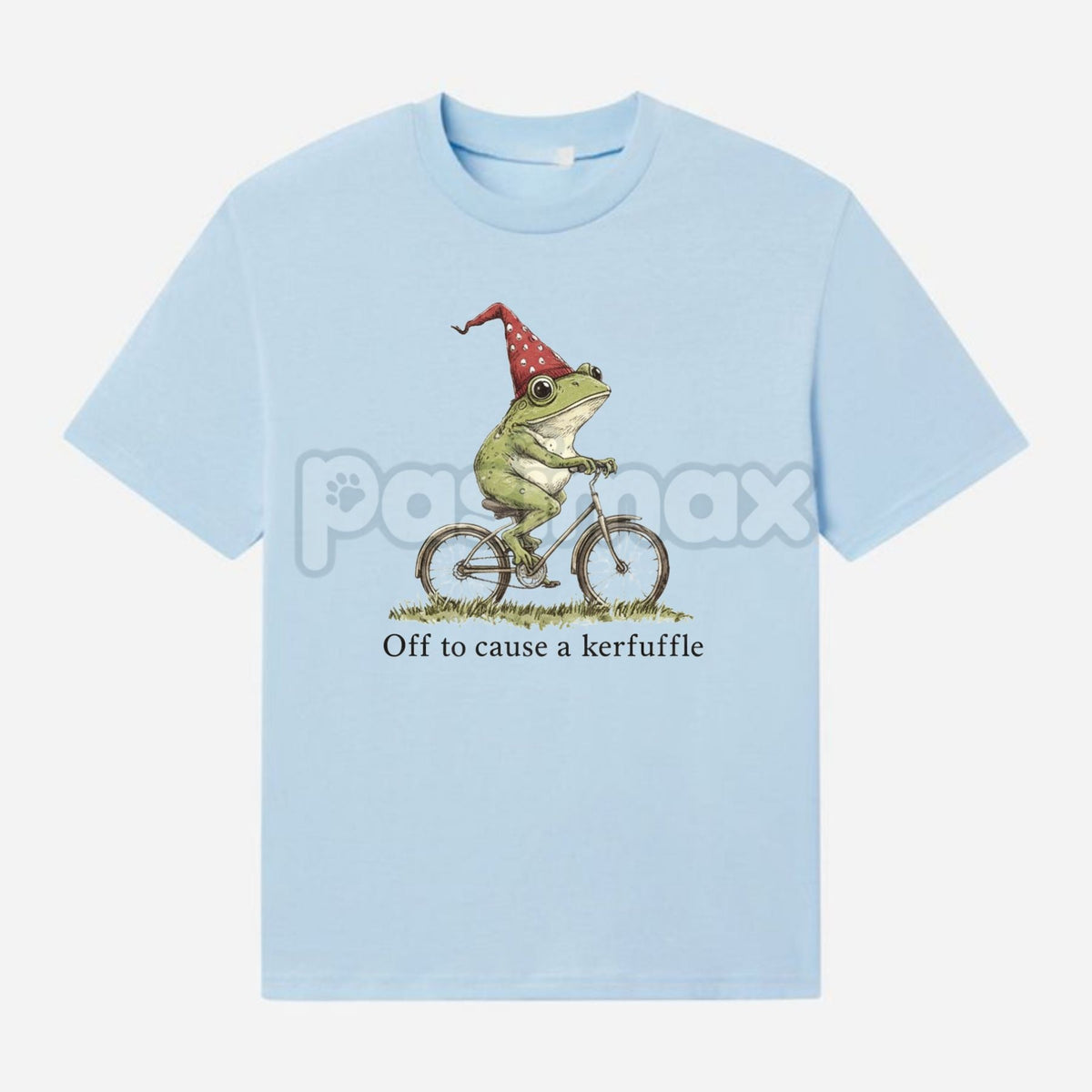 "Off to Cause a Kerfuffle" Frog Meme T-Shirt - Sarcastic Internet Slogan Tee, Unisex Funny Weirdcore Graphic, Viral Humor Apparel