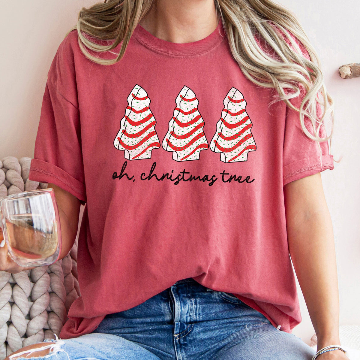 Oh Christmas Tree, Snack, Little Debbie Nostalgic Holiday Treats Comfort Colors Tee