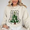 Oh Come Let Us Adore Him Christmas Tree Dalmatian Print Festive Holiday Season Sweatshirt