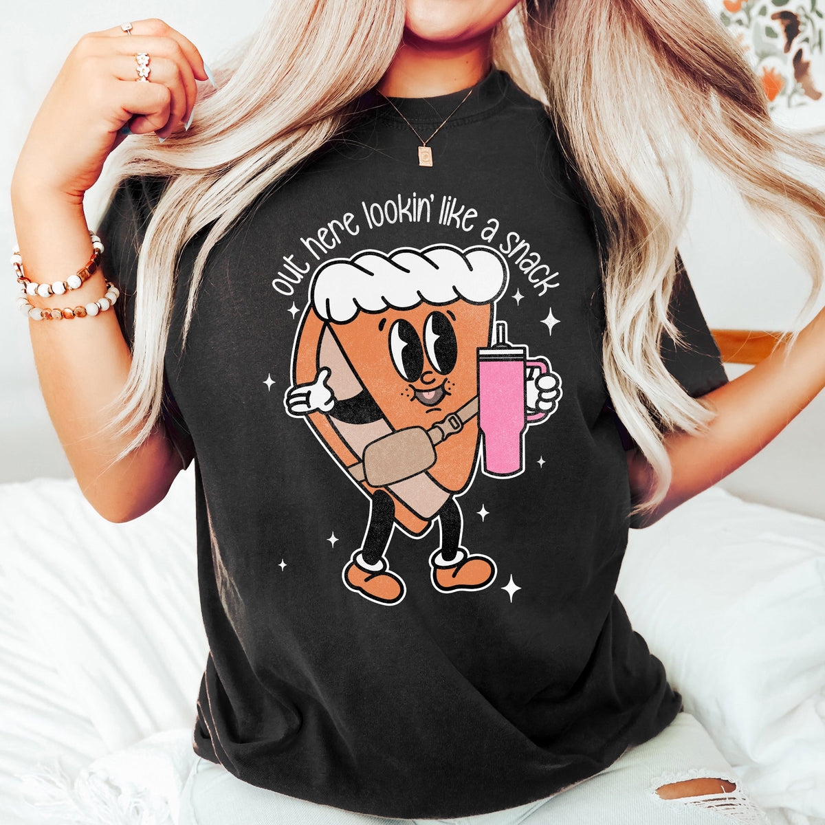 Out Here Looking Like A Snack, Pumpkin Pie Thanksgiving Bougie Little Debbie Edition Comfort Colors Tee