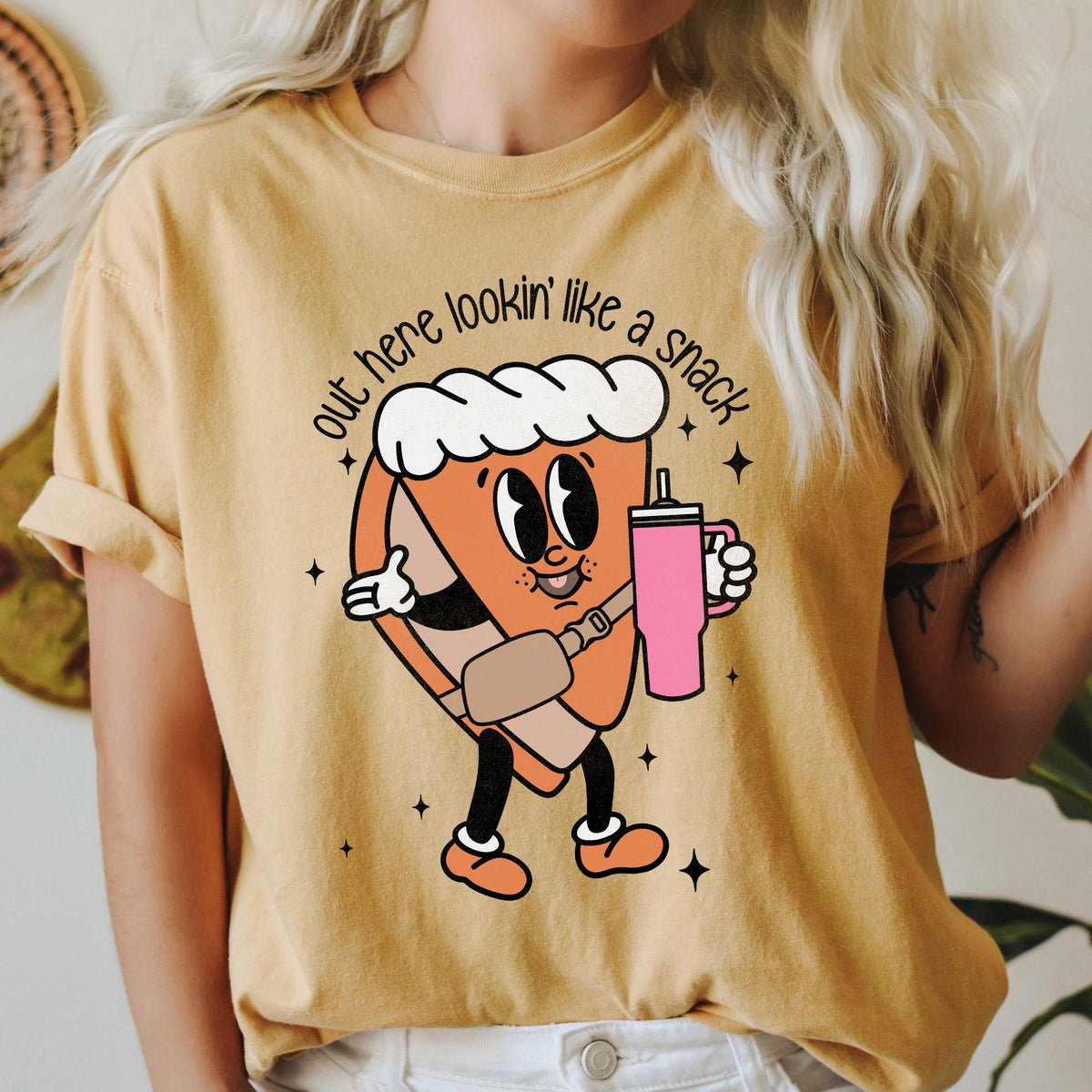 Out Here Looking Like A Snack, Pumpkin Pie Thanksgiving Bougie Little Debbie Edition Comfort Colors Tee