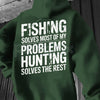 Outdoorsman’s Therapy Hoodie – Fishing & Hunting Problem Solver Pullover, Rugged Sportsman Apparel, Unisex