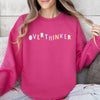 Overthinker Positivity Sarcastic Colorful Pastel Crewneck Design Embracing Mental Health Journey Sweatshirt