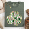 Painted Faux Glitter St Patrick's Day Shamrock Clover Leprechaun Comfort Colors Tee